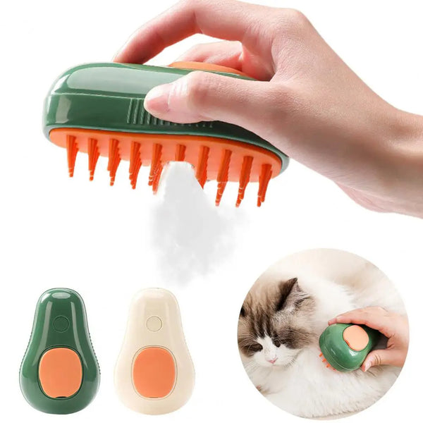 Steamy Cat Brush Cat Dog Grooming Comb Electric Self