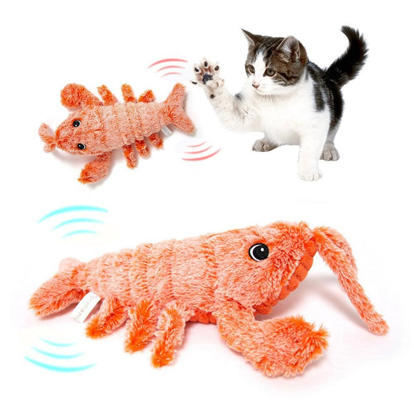 Pet Toys Electric Jumping Shrimp USB Charging Simulation Lobster